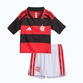Kit Jogo do Flamengo I 26/27 adidas - Infantil PRETO/VERMELHO