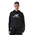 Blusão Moletom New Balance Essentials Basic - Feminino PRETO/BRANCO