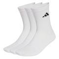 Kit 3 Pares Meia adidas Cano Alto Essentials Cush Crew Unissex BRANCO