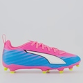 Chuteira de Campo Infantil Puma Ultra 6 Play ROSA
