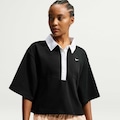 Camisa Polo Nike Street Essentials Feminina PRETO/BRANCO