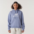 Blusão New Balance Com Capuz Com Felpa Essentials Basic Feminino AZUL