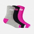 Kit 3 Meias New Balance Atoal Cano Alto Infantil CINZA