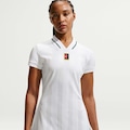 Vestido Dri-FIT Nike Court Slam Feminino BRANCO/VERMELHO
