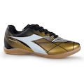 Chuteira Futsal Diadora Squadra II Infantil PRETO/OURO