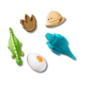Jibbitz™ Crocs Aventura de Dinossauro 3D Pack com 5 Peças BRANCO