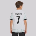Camisa Portugal Away 25/26 7 Ronaldo Puma Infantil BRANCO