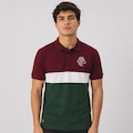 Camisa Polo do Fluminense Tricolor Masculina VERMELHO/VINHO