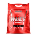 Opção de cor MORANGO de Hipercalórico NutriWhey 900g Pouch Integralmedica