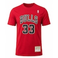 Camiseta Chicago Bulls NBA Pippen 33 Mitchell & Ness - Masculina VERMELHO