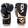 Kit Boxe Luva 14Oz Dourado + Protetor Bucal + Bandagem Vollo PRETO/OURO