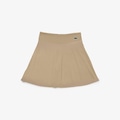 Saia esportiva com short de malha integrado Lacoste Feminina BEGE