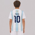 Camisa Argentina Classic 10 Messi Infantil BRANCO