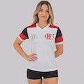 Camisa do Flamengo Zico Retrô Premium Feminina BRANCO
