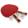 Kit Profissional Tênis de Mesa Ping Pong 2 Raquetes Impulse ITTF e 3 Bolas Vollo VERMELHO