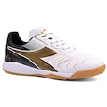 Chuteira Futsal Diadora Adulta Tattica Elite BRANCO/PRETO