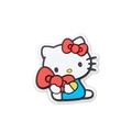 Broche Crocs Hello Kitty Sitting Unissex BRANCO/VERMELHO