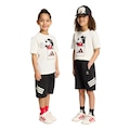Conjunto Camiseta adidas + Bermuda Disney Mickey Mouse Infantil BRANCO/PRETO