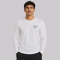 Camiseta Hang Loose Fish Manga Longa Masculina BRANCO