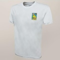 Camiseta T-Shirt Brasil Caramelo Liga Retrô - Masculina BRANCO