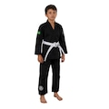 Kimono Trançado Keiko Jiu-Jitsu - Infantil PRETO