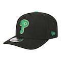 Boné Adulto New Era 970ss Philadelphia Phillies Aba Curva PRETO