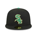 Boné Adulto New Era 5950 Chicago White Sox St. Patricks Day Aba Curva PRETO