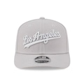 Boné Adulto New Era Tonal Script Los Angeles Dodgers Aba Curva CINZA