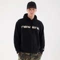 Blusão de Moletom New Era Canguru Aberto Waffle Hood - Masculina PRETO