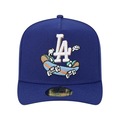 Boné Adulto New Era 5950A-Frame Cartoon Los Angeles Dodgers Aba Curva AZUL