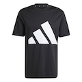 Camiseta adidas Malha Logotipo Essentials Masculina PRETO/BRANCO