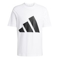 Camiseta adidas Malha Logotipo Essentials Masculina BRANCO/PRETO