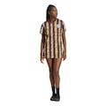 Vestido adidas X FARM Rio Feminino MARROM/AZUL CLA