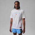 Camiseta Jordan Brooklyn Fleece Labor Graphic Masculina BRANCO/AZUL