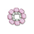 Jibbitz™ Círculo Com Gemas Rosas e Verdes Único - Unissex BRANCO