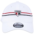 Boné Adulto do São Paulo Listras New Era 920 Aba Curva BRANCO