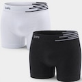Kit 2 Cuecas Boxer Lupo Microfibra - Adulto PRETO/BRANCO