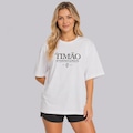 Camiseta do Corinthians Glorioso Oversized Feminina BRANCO