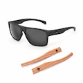 Óculos de Sol HB Happy Matte Black Polarizado + Hastes Wood PRETO
