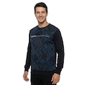 Camiseta Manga Longa Mormaii Gola Careca - Masculina AZUL ESCURO