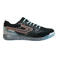 Chuteira Futsal Adulto Topper Lethal Grafeno PRETO/LARANJA