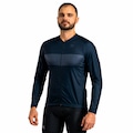 Camiseta Ciclismo Manga Longa Free Force Basic Masculina AZUL ESCURO