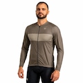 Camiseta Ciclismo Manga Longa Free Force Basic Masculina MARROM