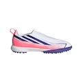 Chuteira Society Infantil adidas Sem Cadarço F50 Hyperfast League BRANCO/ROXO CLA