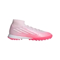 Chuteira Society Feminino adidas Cano Alto F50 SPARKFUSION League ROSA/BRANCO