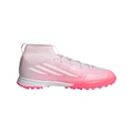 Chuteira Society Infantil adidas Cano Alto F50 Sparkfusion League ROSA/BRANCO