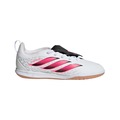 Chuteira Futsal Infantil adidas com Língua Dobrável Predator Club BRANCO/ROSA