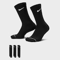 Meia Nike Everyday Elevated Crew (3 Pares) Unissex PRETO/BRANCO