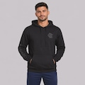 Blusão de Moletom do Flamengo Canguru All Black Masculino PRETO