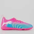 Chuteira Society Infantil Puma Future 9 Play ROSA